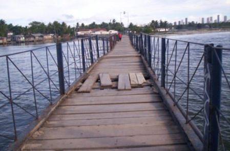 Ponte Vitória das Mulheres antes das intervenções