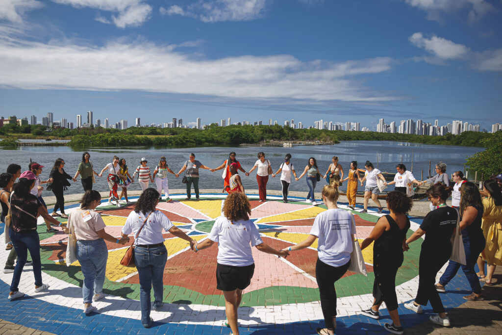 Atividade da ONG Saber Viver, que coordena o turismo comunitário na Ilha de Deus
