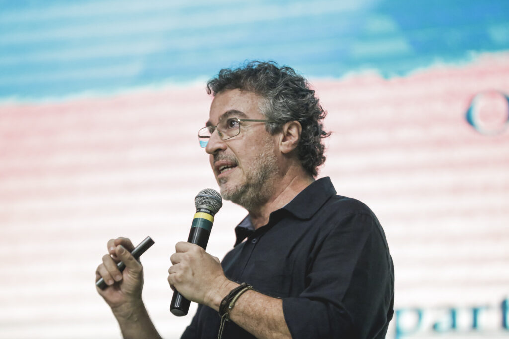 Jorge Melguizo, na palestra de abertura do I Encontro Brasileiro de Urbanismo Social. 
